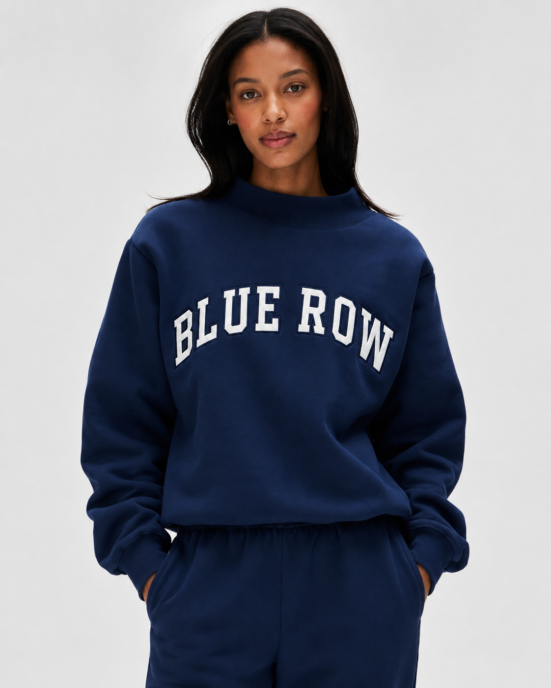 Blue Row Classic Mockneck