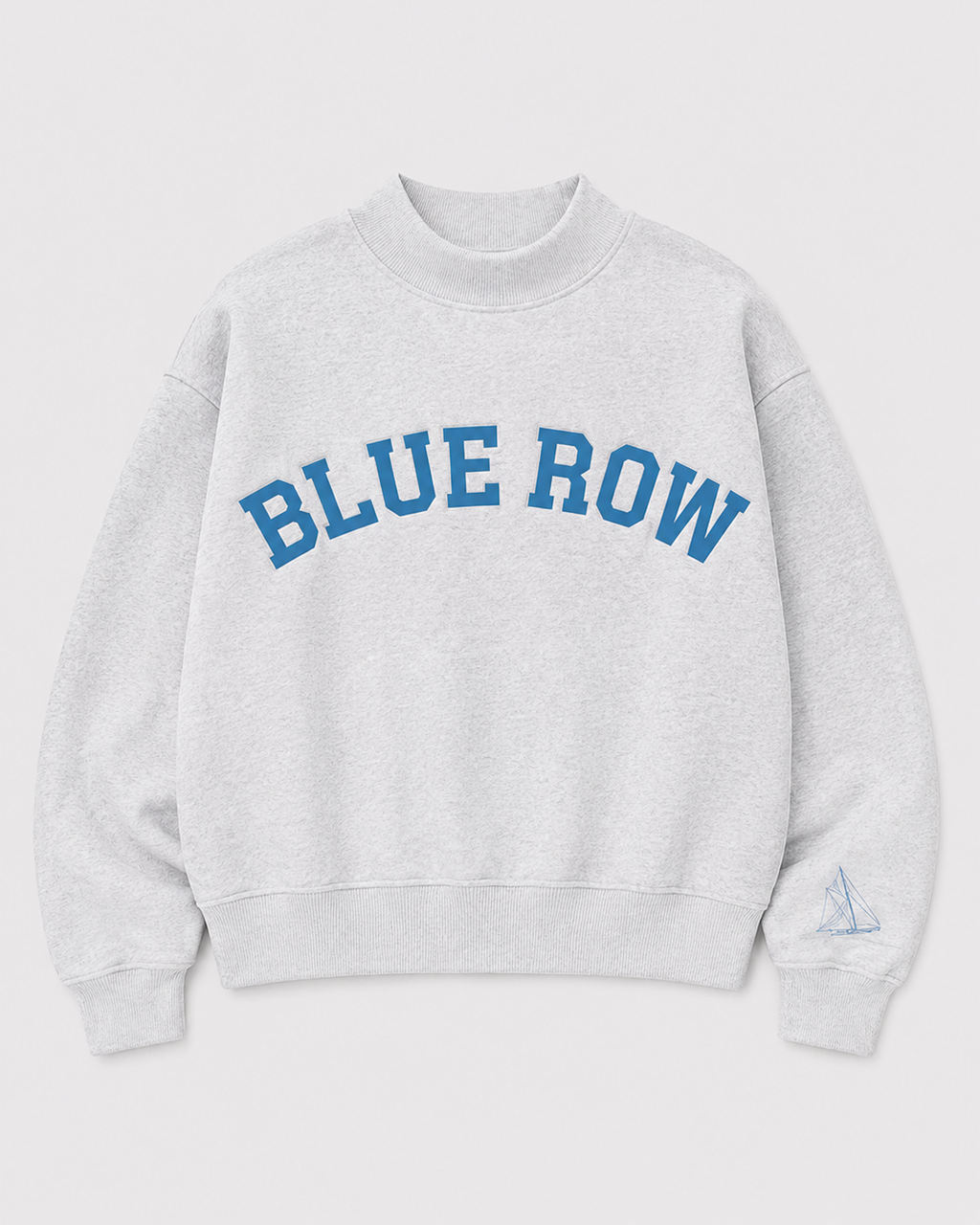 Basic Blue Row Grey Mock