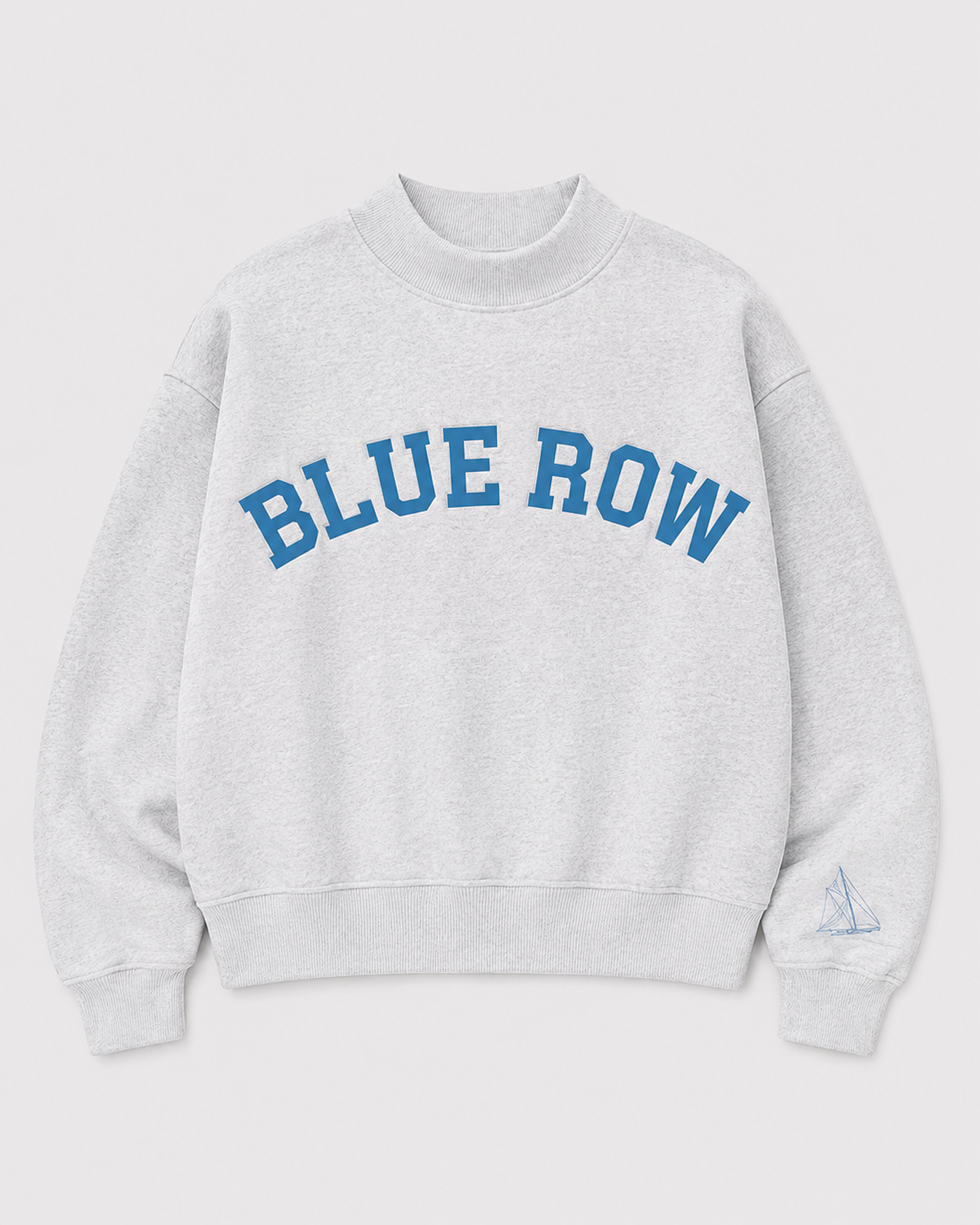Basic Blue Row Grey Mock