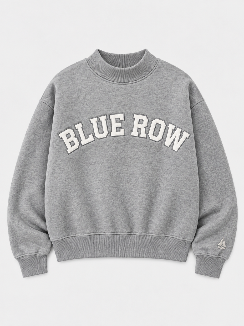 Blue Row 1935 Classic Mockneck in grey French terry