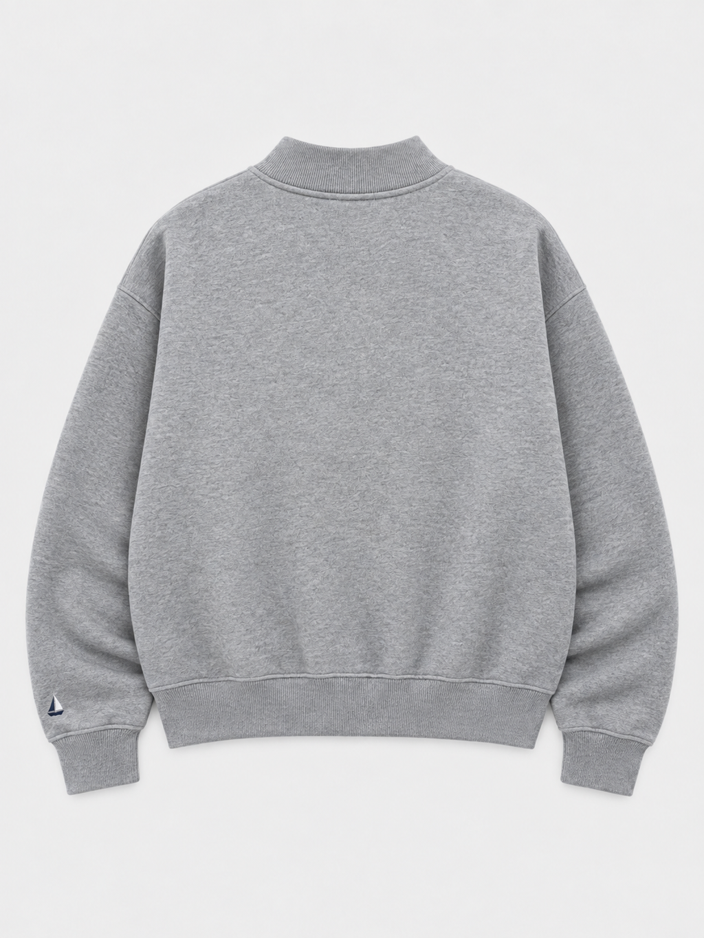Blue Row 1935 Classic Mockneck in grey French terry