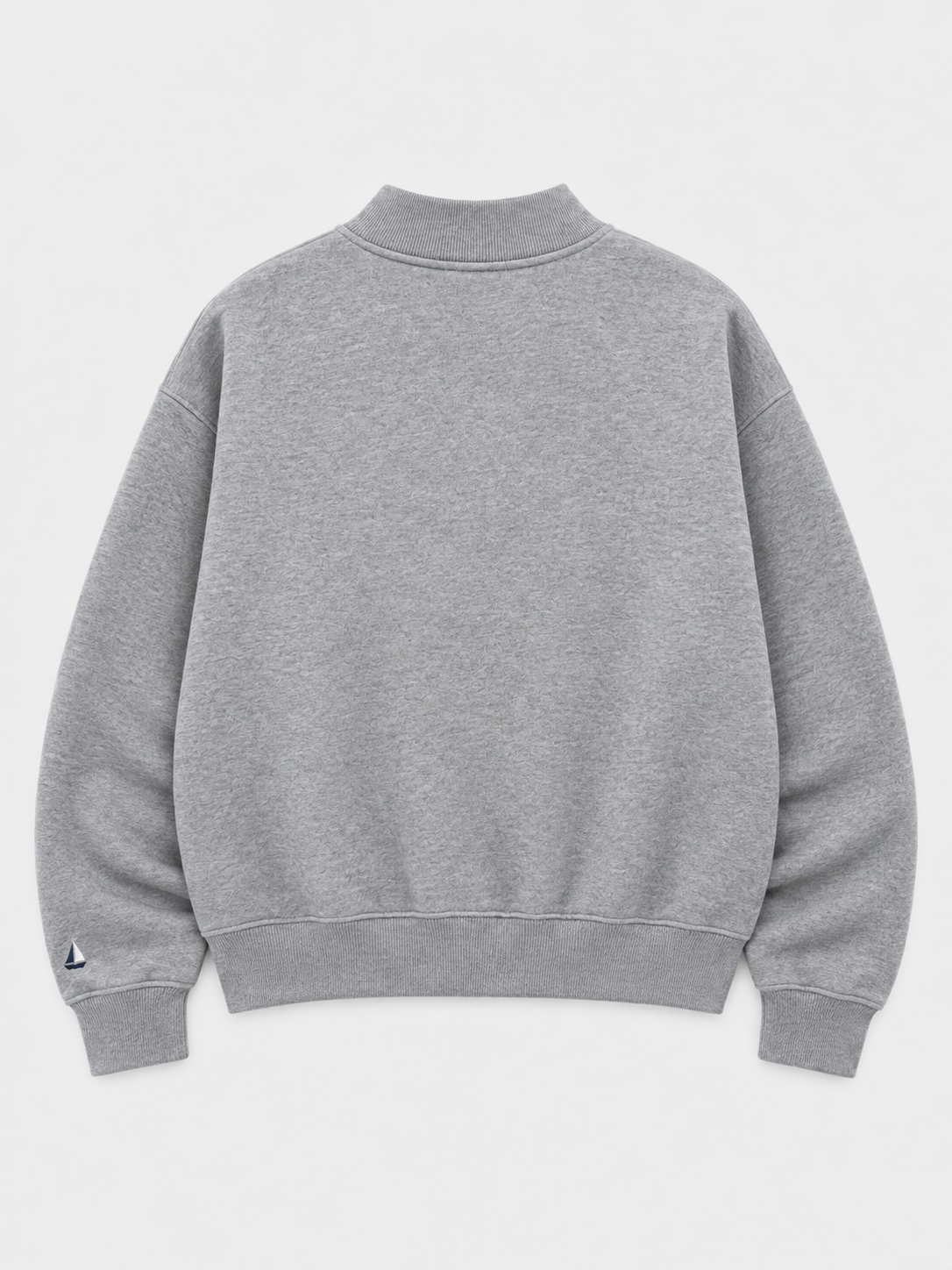 Blue Row 1935 Classic Mockneck in grey French terry