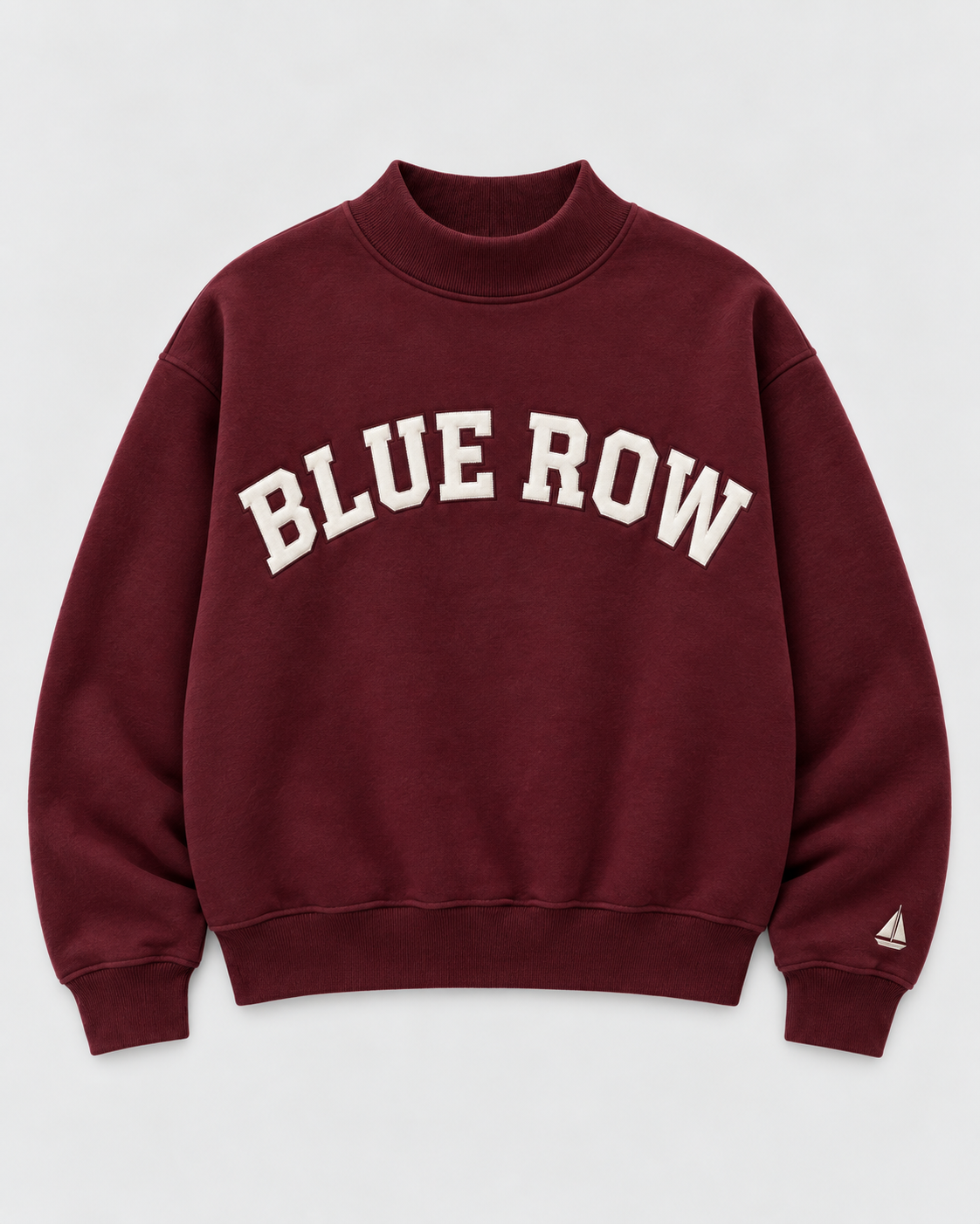 Blue Row 1935 Classic Mockneck in maroon fleece