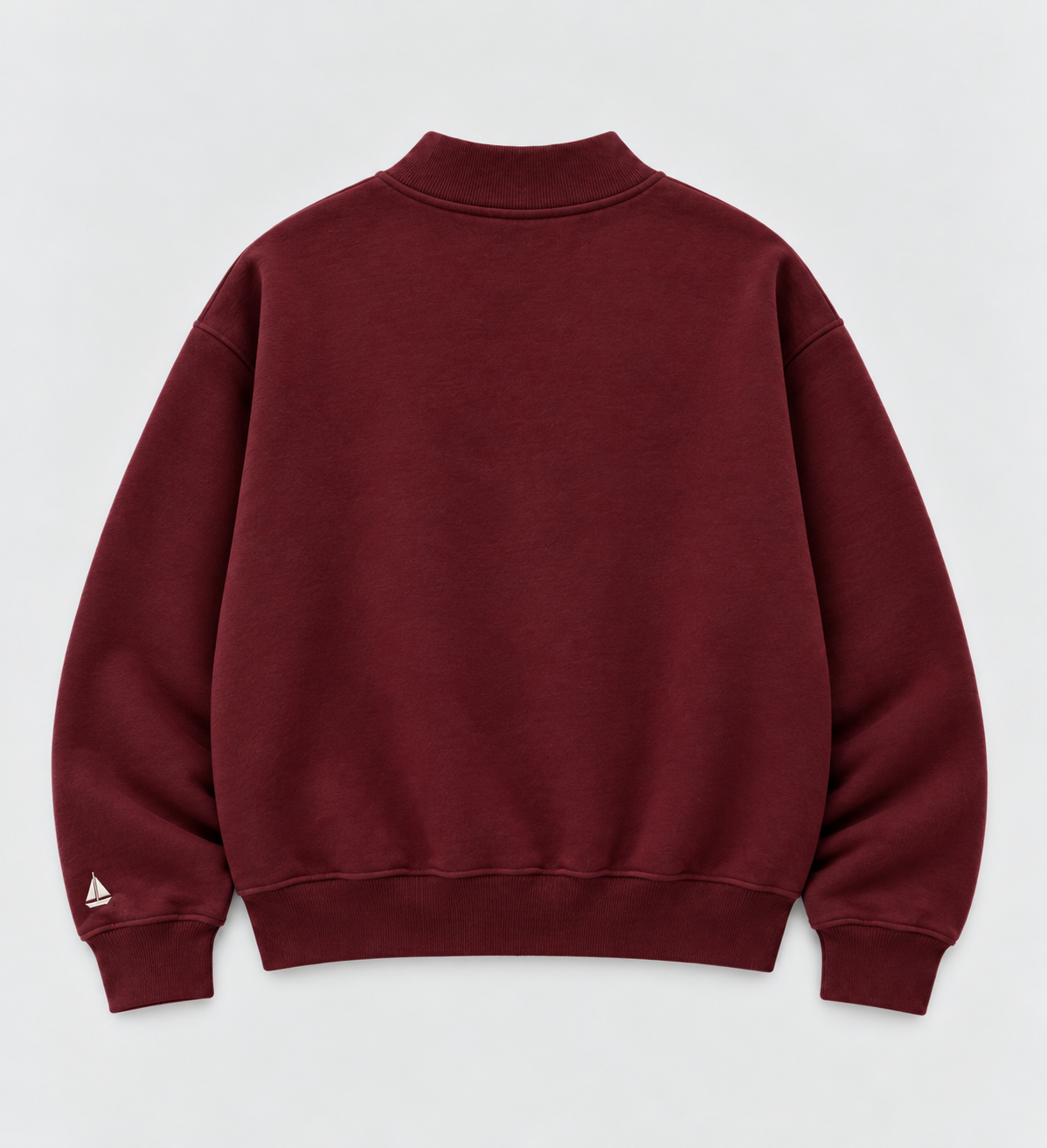 Blue Row 1935 Classic Mockneck in maroon fleece