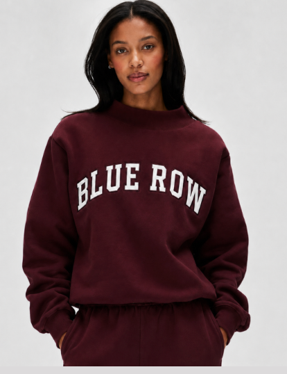 Moody Maroon Mockneck