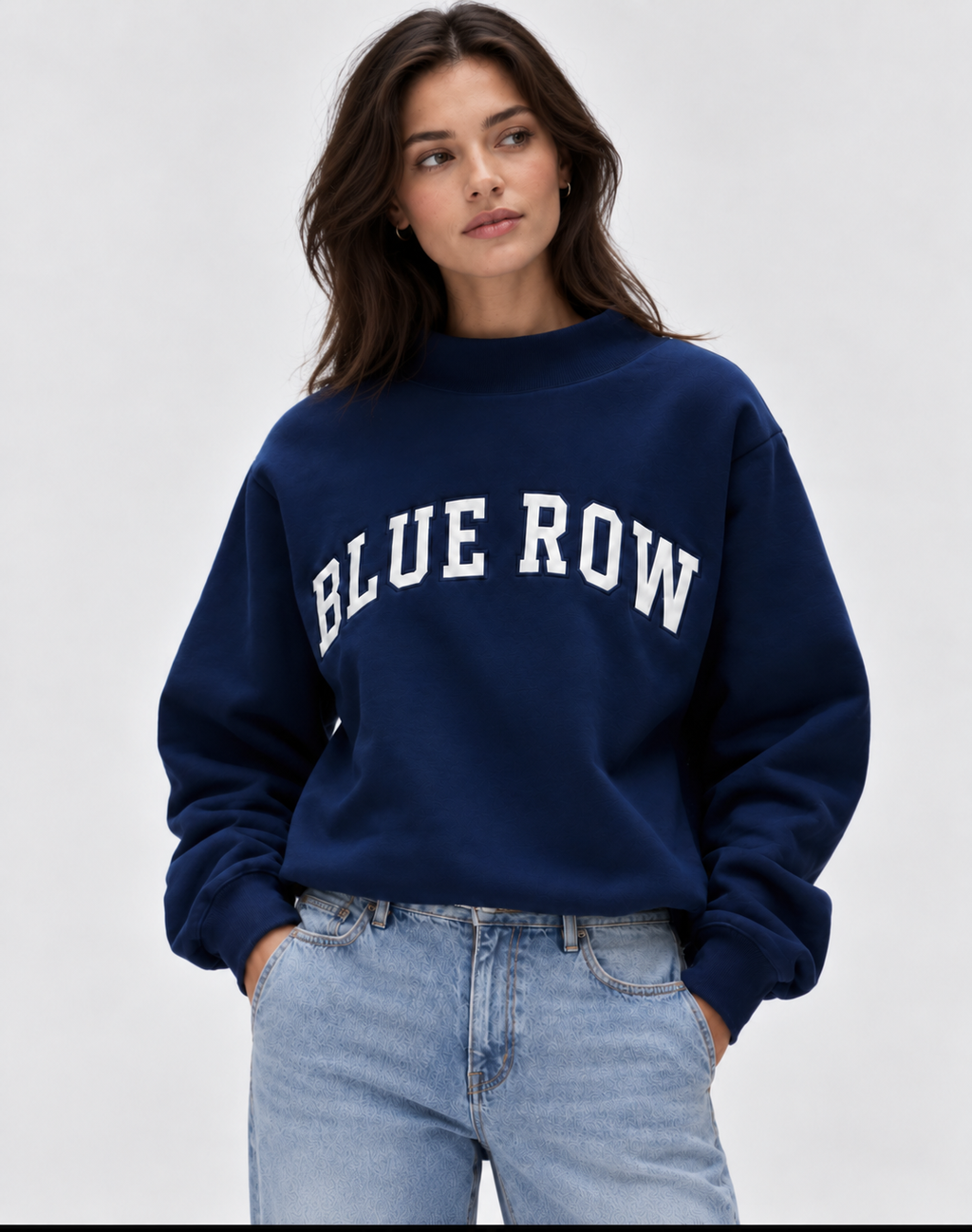 Classic Mockneck — Navy Fleece