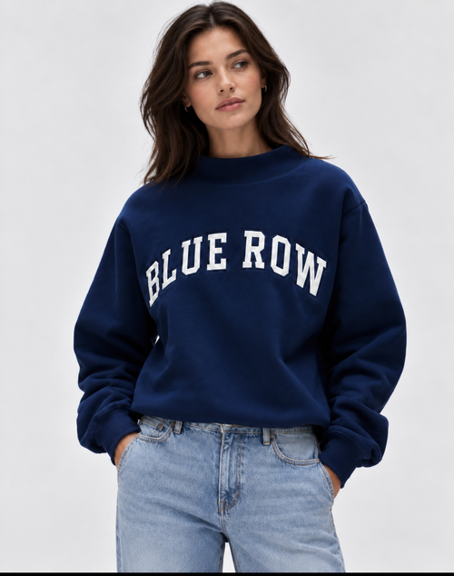 Classic Mockneck — Navy Fleece