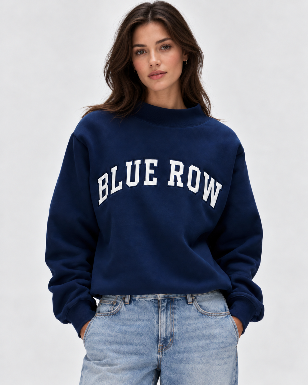 Classic Mockneck — Navy Fleece