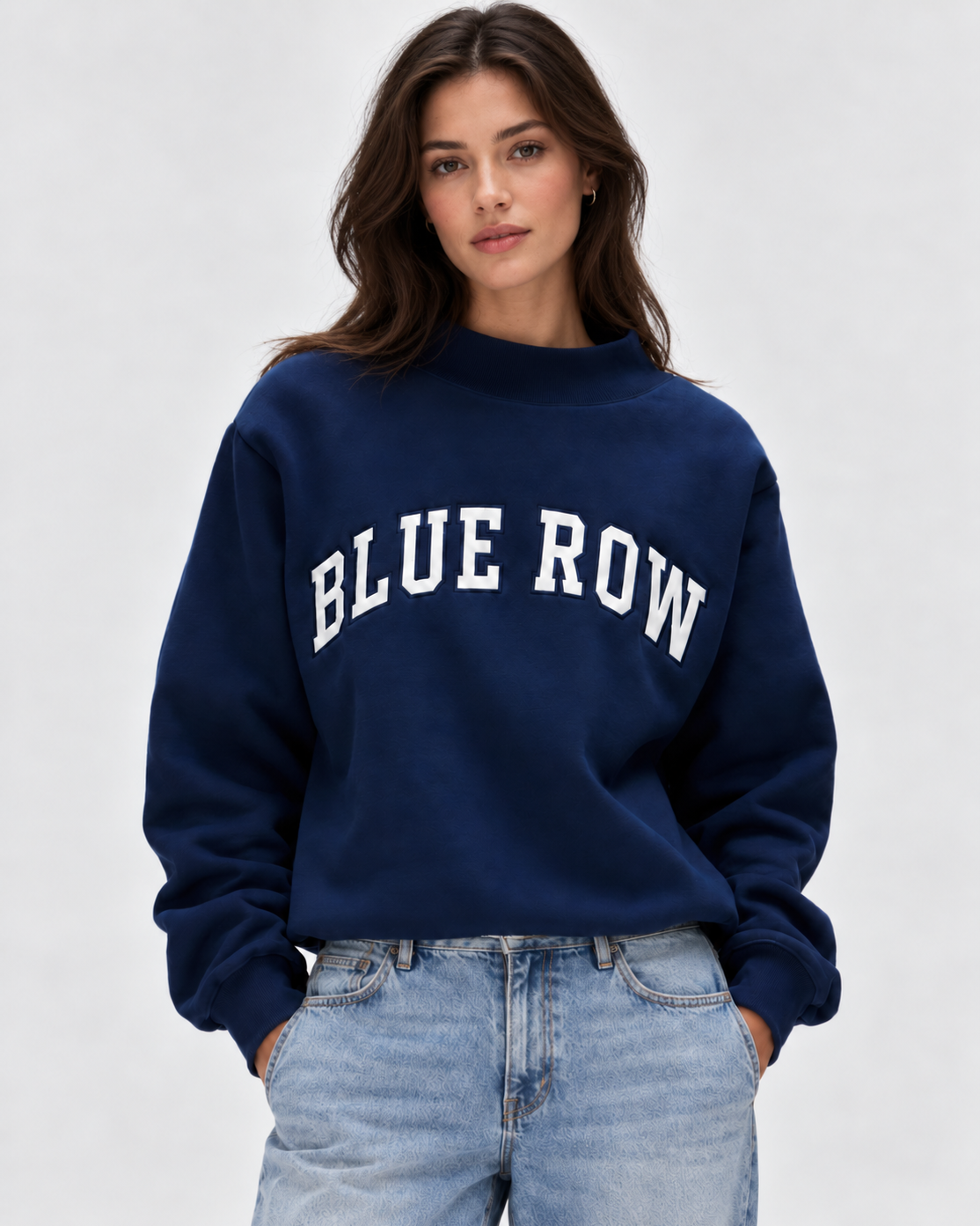 Classic Mockneck — Navy Fleece